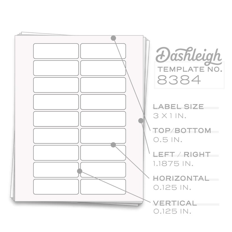 Dashleigh 90 Premium Printable Essential Oil Sheet Labels for 5 ml Bottles and Vials, 3 x 1 inches, Weatherproof and Waterproof White Vinyl - Image 2